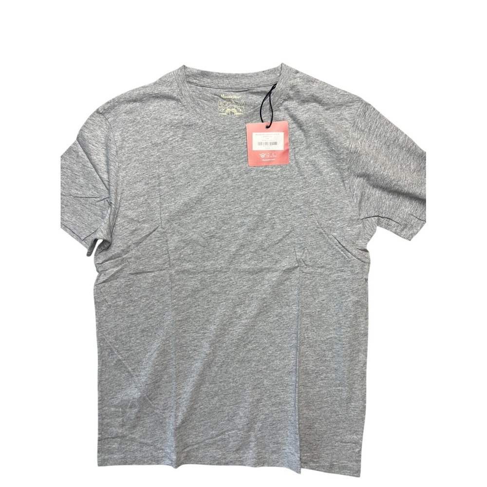 Moosejaw Mens Cheese Pizza SS Tee Heather Grey Organic Cotton Blend 8567962 L
